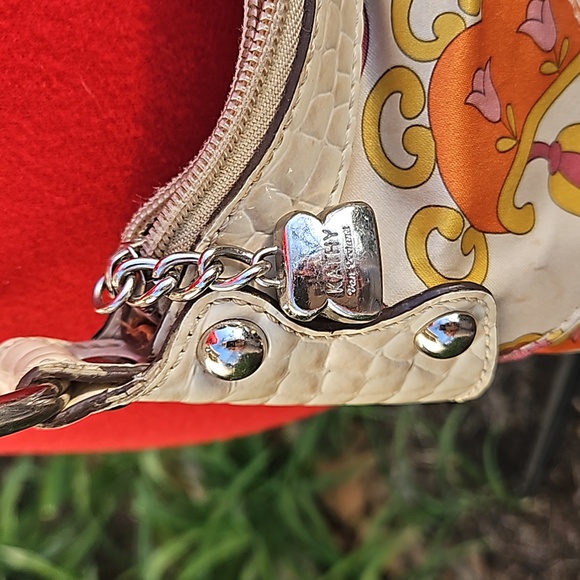 KATHY VAN ZEELAND Black White Print Charms Crossbody Bag - Picture 6 of 6